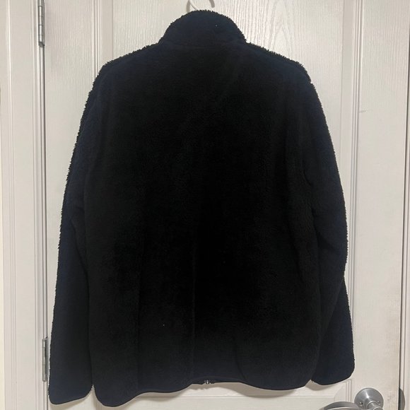 Uniqlo Fluffy Yarn Fleece Full Zip Up Jacket Black - Picture 4 of 5